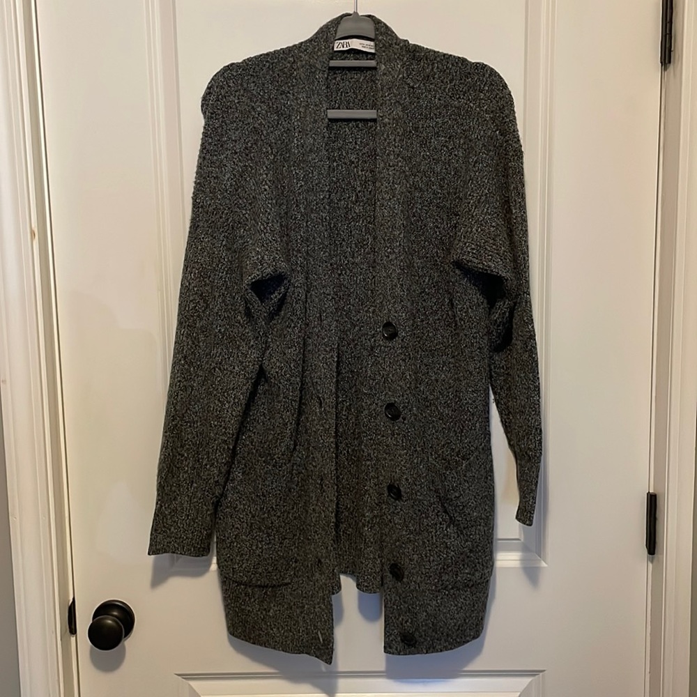 Zara long grey sweater